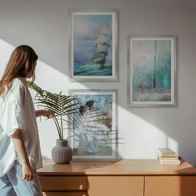 Abstract sea dancer wall art set 