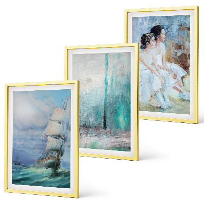 Wall art set Ship sea abstract dancer