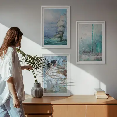 Abstract sea dancer wall art set 