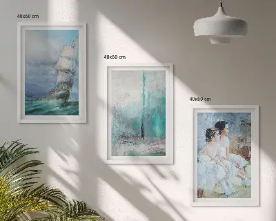 Abstract sea dancer wall art set 