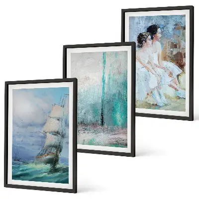 Abstract sea dancer wall art set 