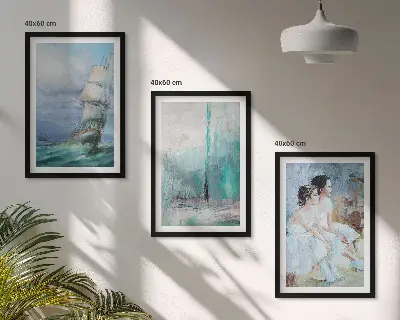 Abstract sea dancer wall art set 