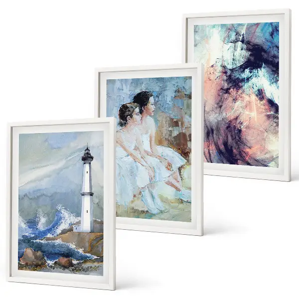 Lighthouse abstract dancer wall art set