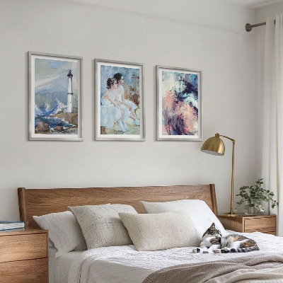 Wall art set Lighthouse abstract dancer