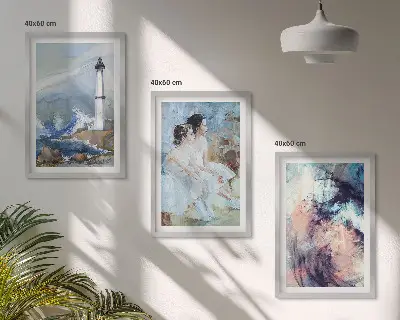 Lighthouse abstract dancer wall art set 
