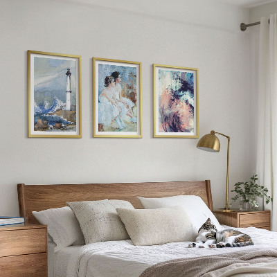 Wall art set Lighthouse abstract dancer