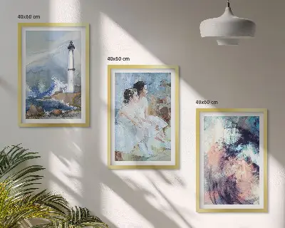 Lighthouse abstract dancer wall art set 