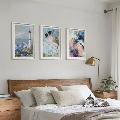 Lighthouse abstract dancer wall art set 