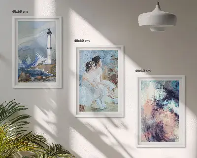 Lighthouse abstract dancer wall art set 