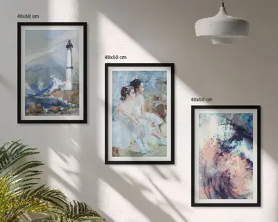 Lighthouse abstract dancer wall art set 