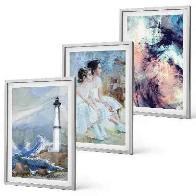 Lighthouse abstract dancer wall art set 