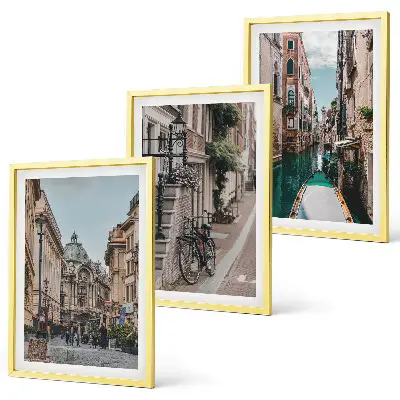 Venice's water streets wall art set of 3 framed pieces