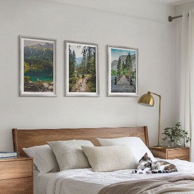 Wall art set Mountains, lakes, forests, paths