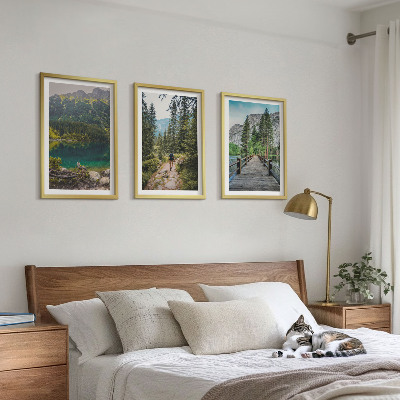 Wall art set Mountains, lakes, forests, paths