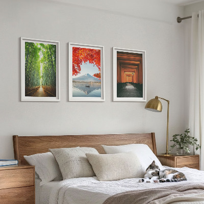 Wall art set Fuji Bamboo Forest Landscape