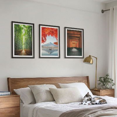 Wall art set Fuji Bamboo Forest Landscape