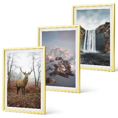 Wild mountain landscapes set of 3 framed wall art pieces