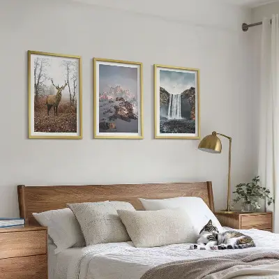 Wild mountain landscapes set of 3 framed wall art pieces