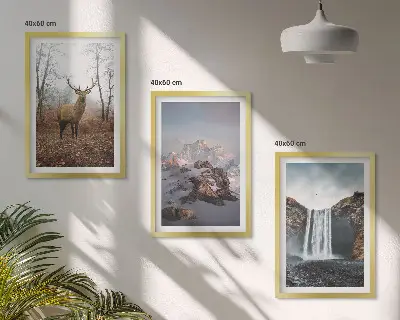 Wild mountain landscapes set of 3 framed wall art pieces
