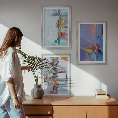 Three-piece wall art piece Abstract painting compositions