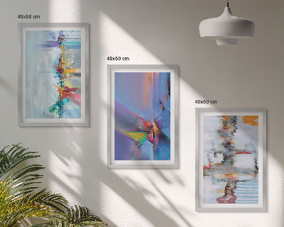 Three-piece wall art piece Abstract painting compositions