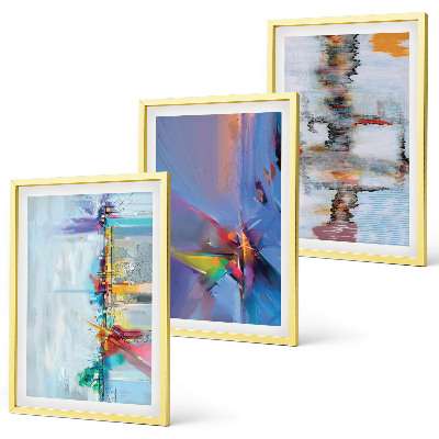 Three-piece wall art piece Abstract painting compositions