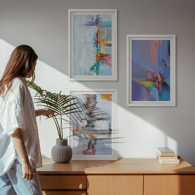 Three-piece wall art piece Abstract painting compositions