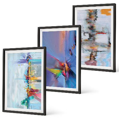 Three-piece wall art piece Abstract painting compositions