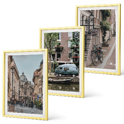 Wall art set City views of buildings