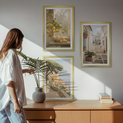 Wall art set Citrus tree window view