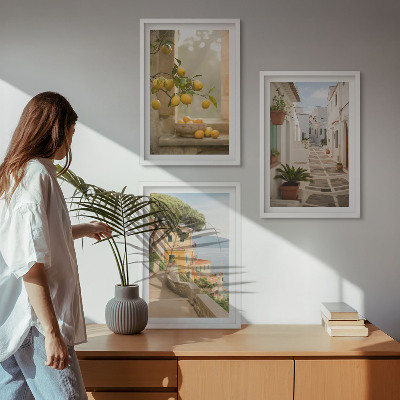 Wall art set Citrus tree window view