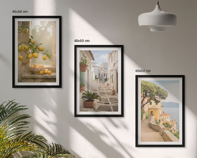 Wall art set Citrus tree window view