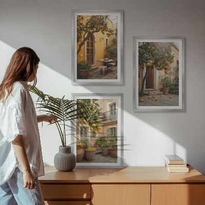 Wall art set Garden citrus sun