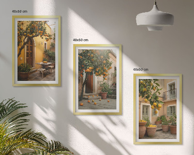Wall art set Garden citrus sun