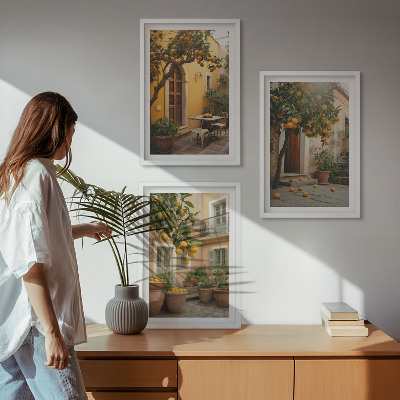 Wall art set Garden citrus sun