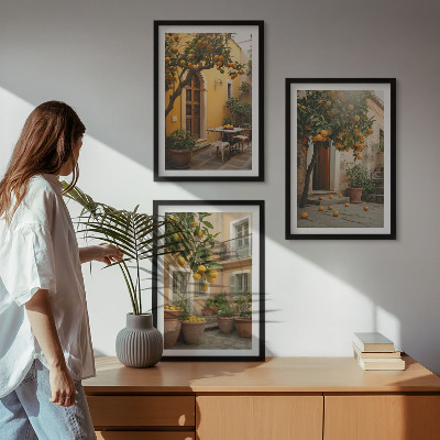 Wall art set Garden citrus sun