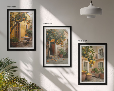 Wall art set Garden citrus sun