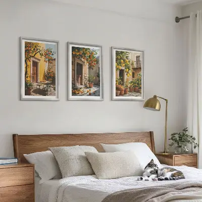 Citrus Fruits Courtyard Plants wall art set