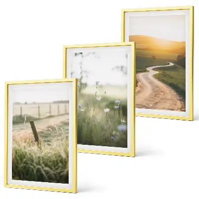 Landscape meadow road wall art set west view