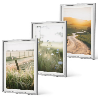 Wall art set Landscape meadow road west