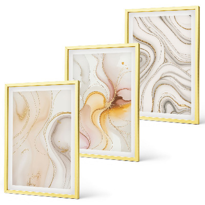 Wall art set Abstract warm patterns