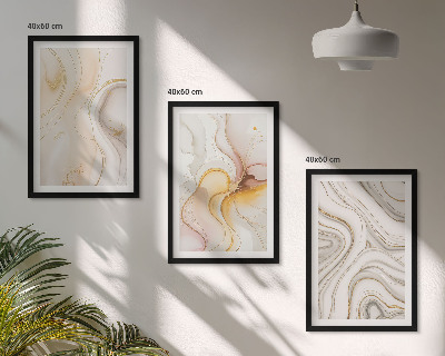 Wall art set Abstract warm patterns