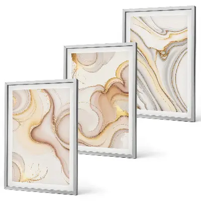 Linear abstract wall art set set of 3 framed pieces