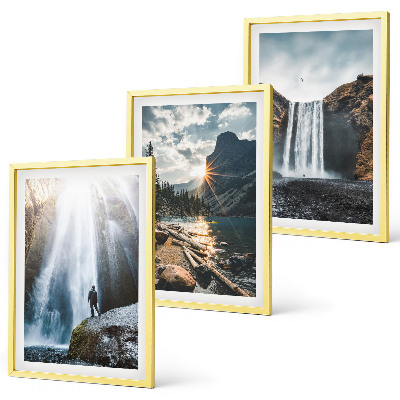 Wall art set Waterfalls mountains landscapes nature