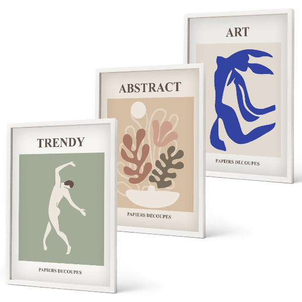 Wall art set Matisse's Stylish Plant Figures