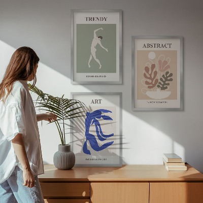 Wall art set Matisse's Stylish Plant Figures