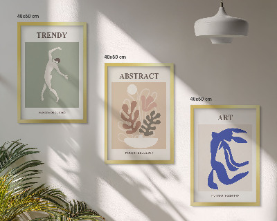 Wall art set Matisse's Stylish Plant Figures