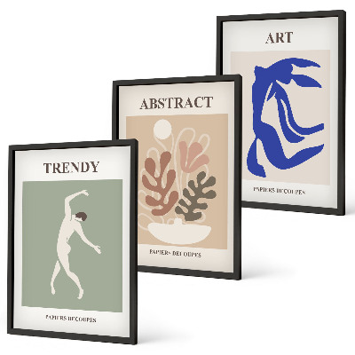 Wall art set Matisse's Stylish Plant Figures
