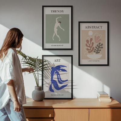 Wall art set Matisse's Stylish Plant Figures