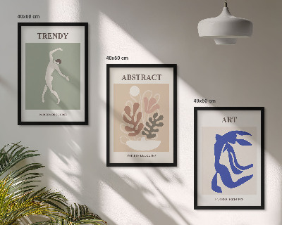 Wall art set Matisse's Stylish Plant Figures